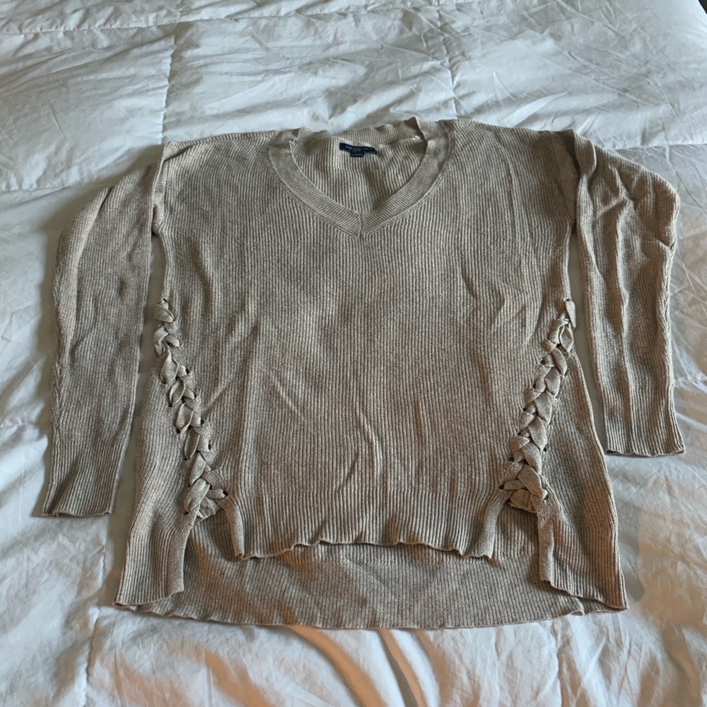 American Eagle Braided Side Sweater